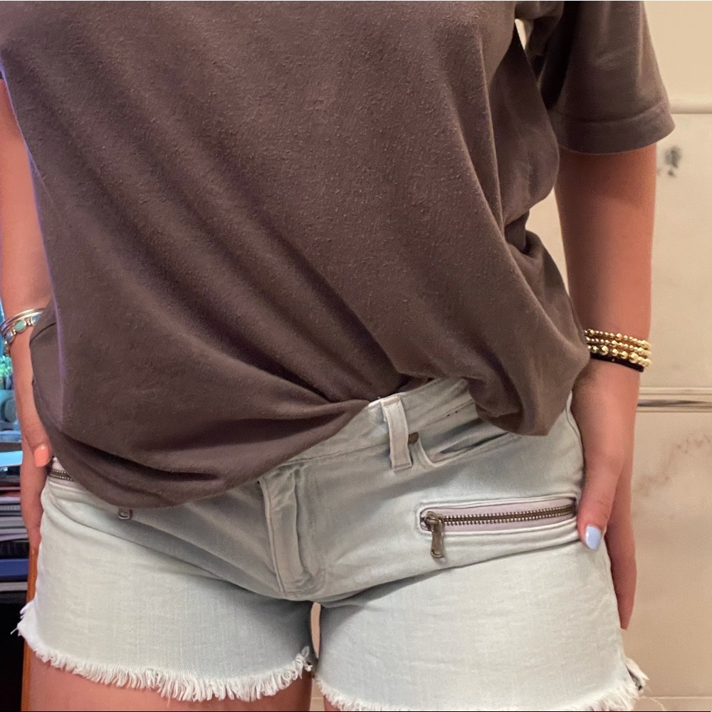 Paige Light wash shorts